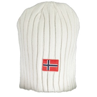 Biela pletená čiapka NORWAY 120105WHITE